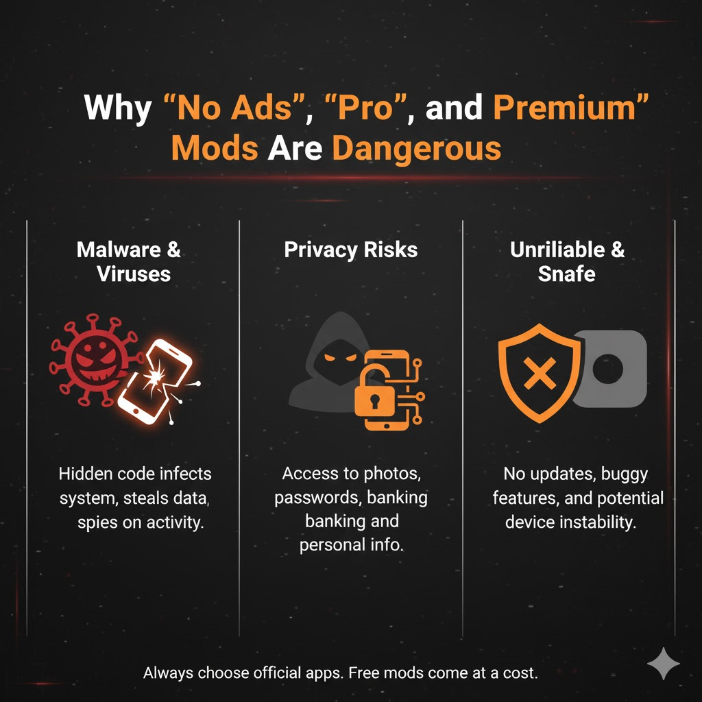 Why “No Ads,” “Pro,” and “Premium” Mods Are Dangerous